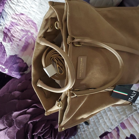 Viola Castmani tan suede bag - Picture 2 of 8